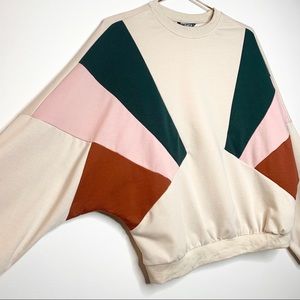 SHEIN Color Block Crew Neck